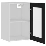 Hanging Glass Cabinet Lyon Black 40x31x60 cm Engineered Wood - 45-Degree Angle