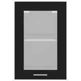 Hanging Glass Cabinet Lyon Black 40x31x60 cm Engineered Wood