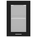 Hanging Glass Cabinet Lyon Black 40x31x60 cm Engineered Wood