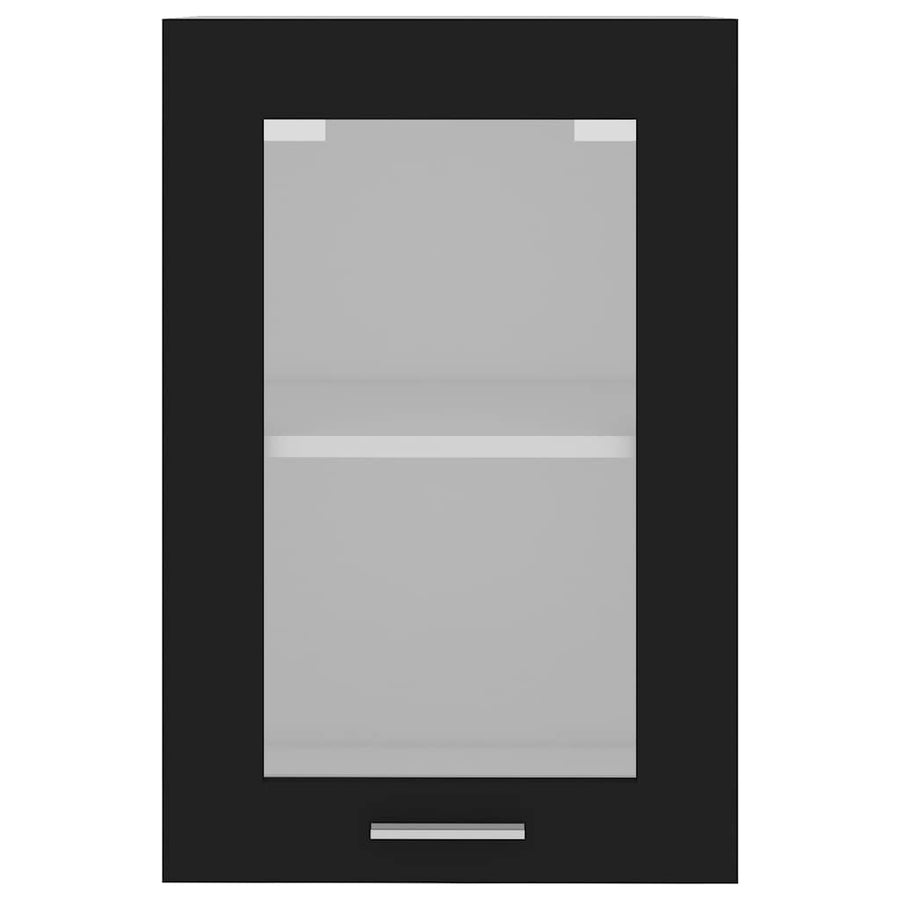 Hanging Glass Cabinet Lyon Black 40x31x60 cm Engineered Wood
