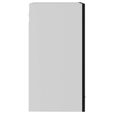 Hanging Glass Cabinet Lyon Black 40x31x60 cm Engineered Wood