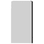 Hanging Glass Cabinet Lyon Black 40x31x60 cm Engineered Wood