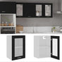 Hanging Glass Cabinet Lyon Black 40x31x60 cm Engineered Wood