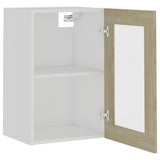 Hanging Glass Cabinet Lyon Sonoma Oak 40x31x60 cm Engineered Wood