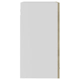 Hanging Glass Cabinet Lyon Sonoma Oak 40x31x60 cm Engineered Wood - Low Angle