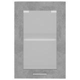 Hanging Glass Cabinet Lyon Concrete Grey 40x31x60 cm Engineered Wood - Close-Up Angle