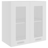 Hanging Glass Cabinet Lyon White 60x31x60 cm Engineered Wood - Front View