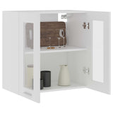 Hanging Glass Cabinet Lyon White 60x31x60 cm Engineered Wood - Top-Down View