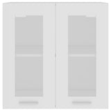 Hanging Glass Cabinet Lyon White 60x31x60 cm Engineered Wood