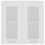 Hanging Glass Cabinet Lyon White 60x31x60 cm Engineered Wood - Rear View