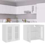 Hanging Glass Cabinet Lyon White 60x31x60 cm Engineered Wood