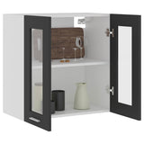 Hanging Glass Cabinet Lyon Grey  60x31x60 cm Engineered Wood - Top-Down View