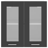 Hanging Glass Cabinet Lyon Grey  60x31x60 cm Engineered Wood