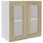 Hanging Glass Cabinet "Lyon" Sonoma Oak 60x31x60 cm