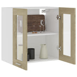 Hanging Glass Cabinet Lyon Sonoma Oak 60x31x60 cm Engineered Wood