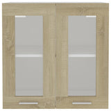 Hanging Glass Cabinet Lyon Sonoma Oak 60x31x60 cm Engineered Wood - Rear View