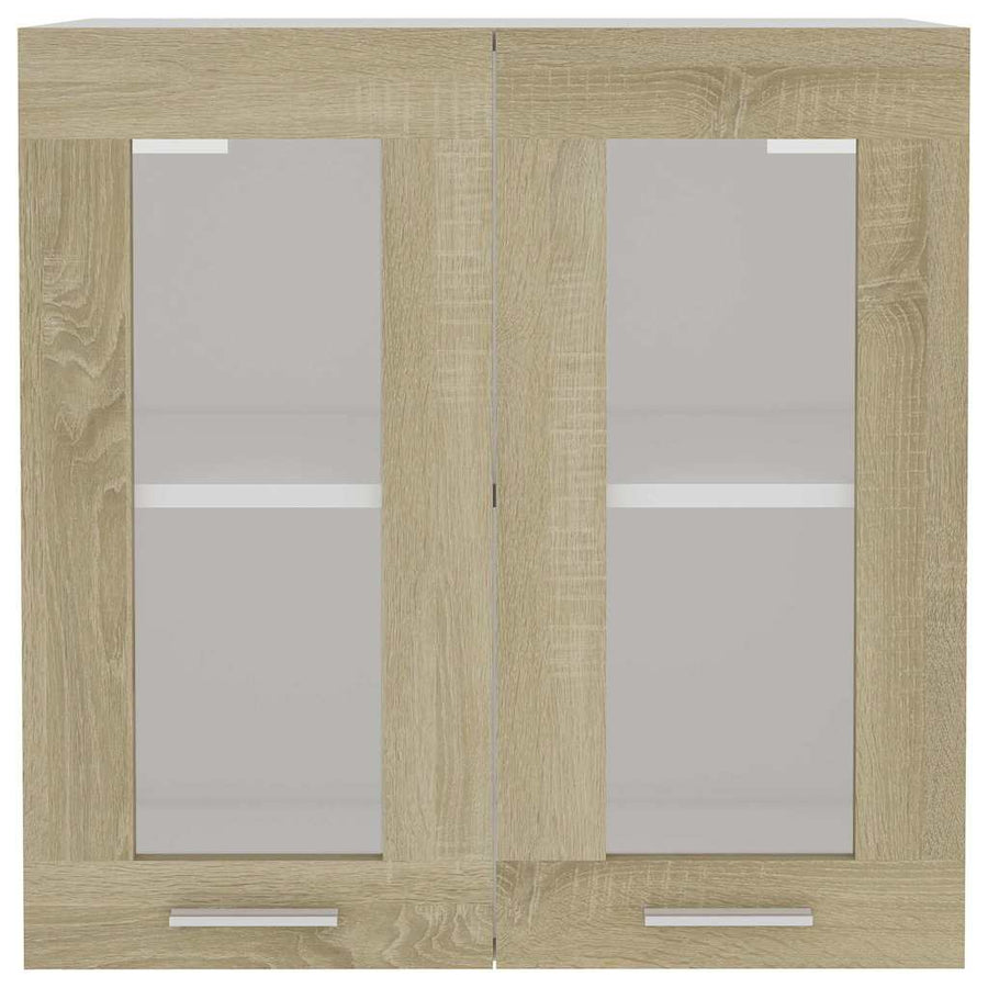 Hanging Glass Cabinet "Lyon" Sonoma Oak 60x31x60 cm