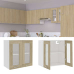 Hanging Glass Cabinet "Lyon" Sonoma Oak 60x31x60 cm