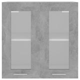 Hanging Glass Cabinet Lyon Concrete Grey 60x31x60 cm Engineered Wood - Rear View