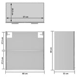 Hanging Glass Cabinet Lyon Concrete Grey 60x31x60 cm Engineered Wood - Extra Image