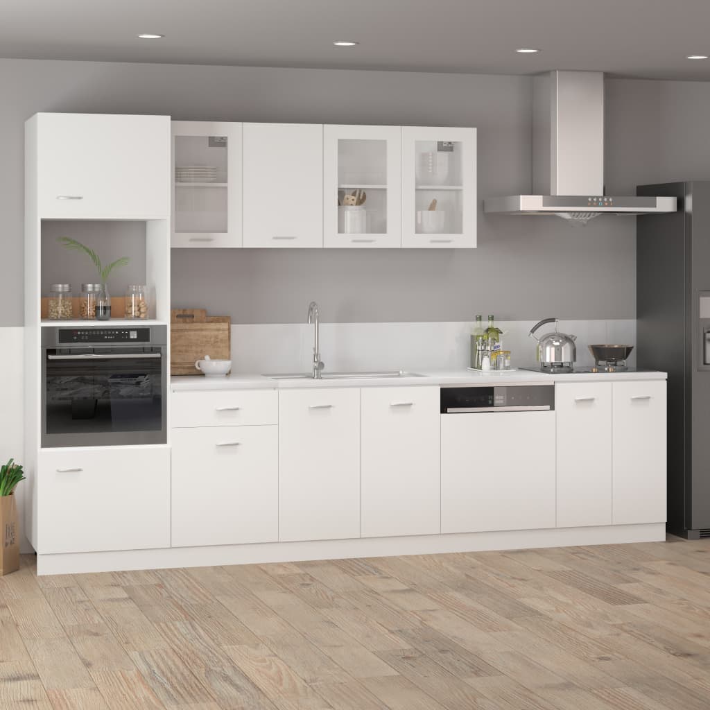Hanging Glass Cabinet Lyon White 80x31x60 cm Engineered Wood