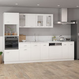 Hanging Glass Cabinet Lyon White 80x31x60 cm Engineered Wood
