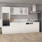 Hanging Glass Cabinet Lyon White 80x31x60 cm Engineered Wood