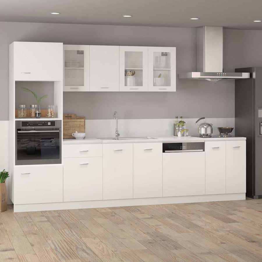 Hanging Glass Cabinet Lyon White 80x31x60 cm Engineered Wood