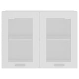 Hanging Glass Cabinet Lyon White 80x31x60 cm Engineered Wood