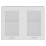 Hanging Glass Cabinet Lyon White 80x31x60 cm Engineered Wood - Rear View