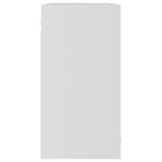 Hanging Glass Cabinet Lyon White 80x31x60 cm Engineered Wood