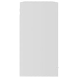 Hanging Glass Cabinet Lyon White 80x31x60 cm Engineered Wood - Close-Up Angle