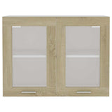 Hanging Glass Cabinet Sonoma Oak 80x31x60 cm Engineered Wood - Rear View