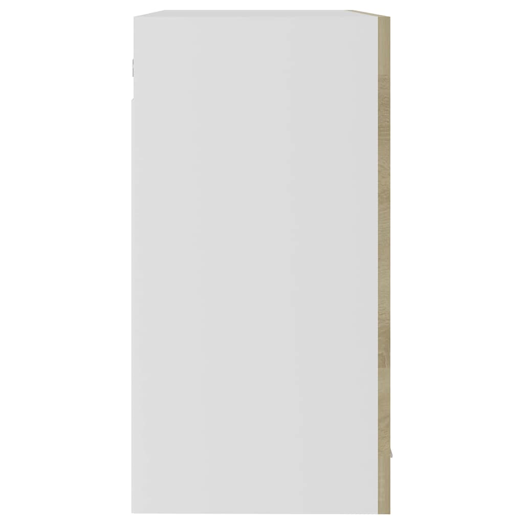 Hanging Glass Cabinet Sonoma Oak 80x31x60 cm Engineered Wood