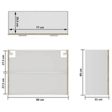 Hanging Glass Cabinet Sonoma Oak 80x31x60 cm Engineered Wood - Extra Image