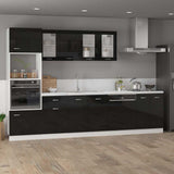 Hanging Glass Cabinet Lyon High Gloss Black 80x31x60 cm Engineered Wood