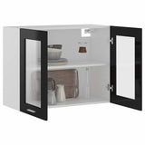 Hanging Glass Cabinet Lyon High Gloss Black 80x31x60 cm Engineered Wood
