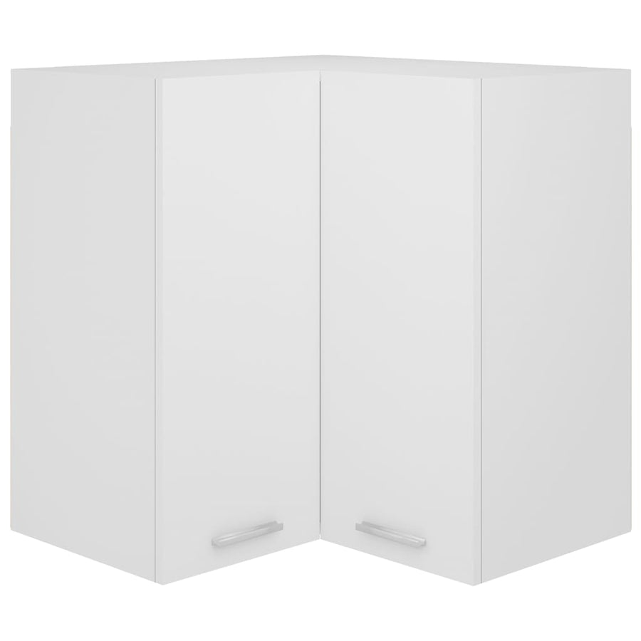 Hanging Corner Cabinet Lyon White 57x57x60 cm Engineered Wood