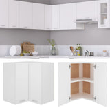 Hanging Corner Cabinet Lyon White 57x57x60 cm Engineered Wood
