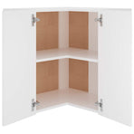 Hanging Corner Cabinet Lyon White 57x57x60 cm Engineered Wood