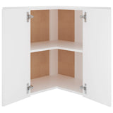 Hanging Corner Cabinet Lyon White 57x57x60 cm Engineered Wood - 45-Degree Angle