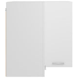 Hanging Corner Cabinet Lyon White 57x57x60 cm Engineered Wood - Rear View