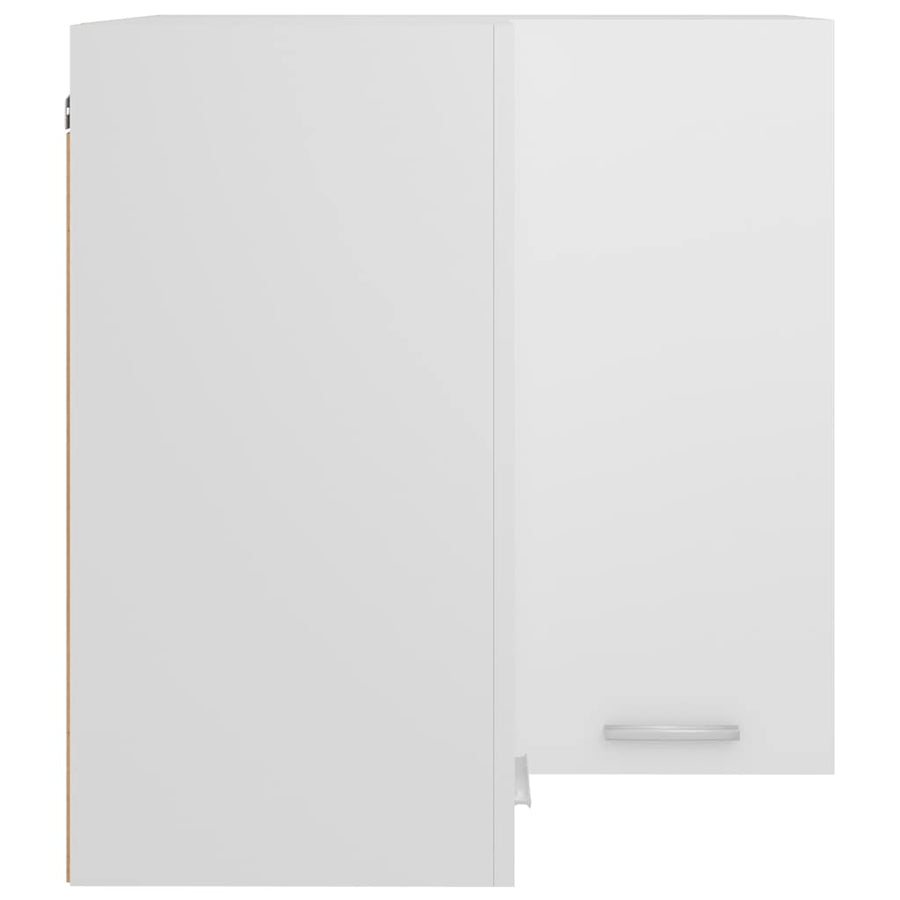 Hanging Corner Cabinet Lyon White 57x57x60 cm Engineered Wood