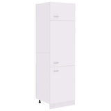 Refrigerator Cabinet Lyon White 60x57x207 cm Engineered Wood - Front View