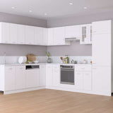 Refrigerator Cabinet Lyon White 60x57x207 cm Engineered Wood - Side View