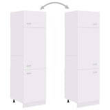 Refrigerator Cabinet Lyon White 60x57x207 cm Engineered Wood - Top-Down View