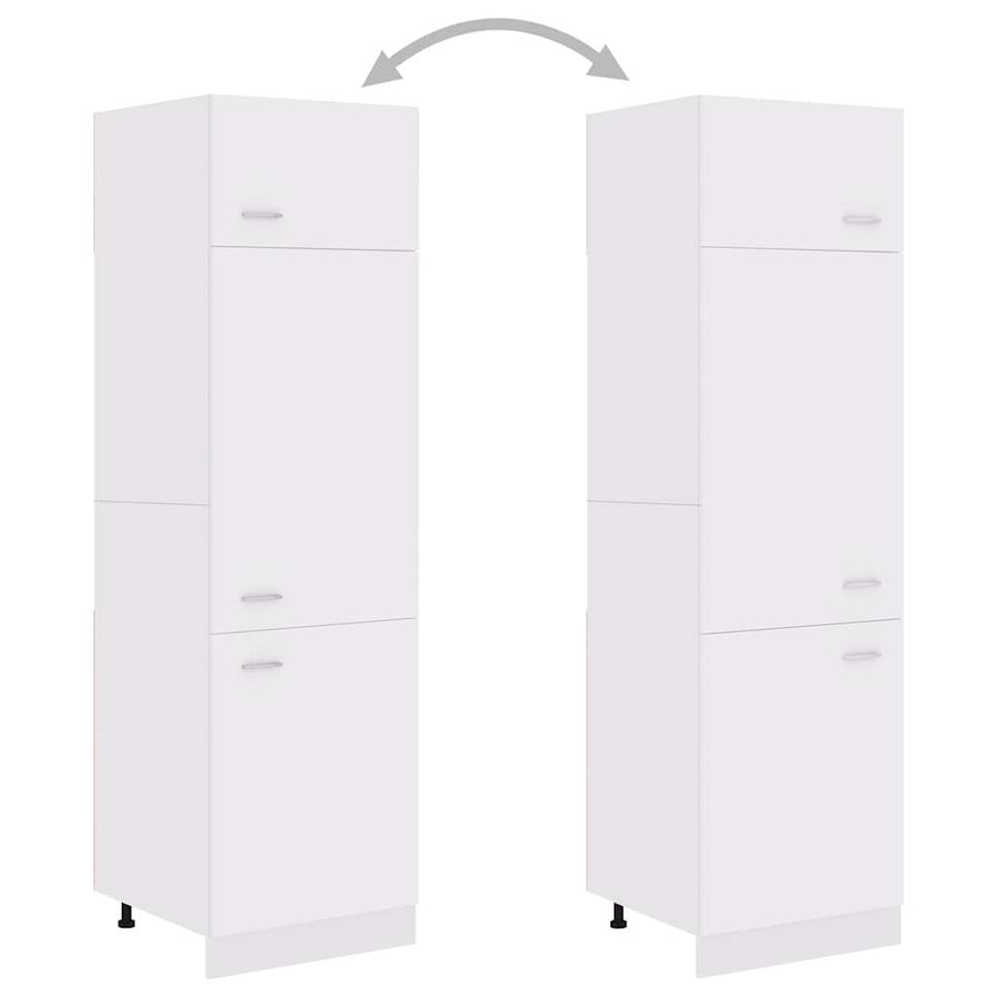 Refrigerator Cabinet Lyon White 60x57x207 cm Engineered Wood