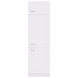 Refrigerator Cabinet Lyon White 60x57x207 cm Engineered Wood - 45-Degree Angle