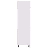 Refrigerator Cabinet Lyon White 60x57x207 cm Engineered Wood - Rear View