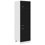 Refrigerator Cabinet Lyon Black 60x57x207 cm Engineered Wood